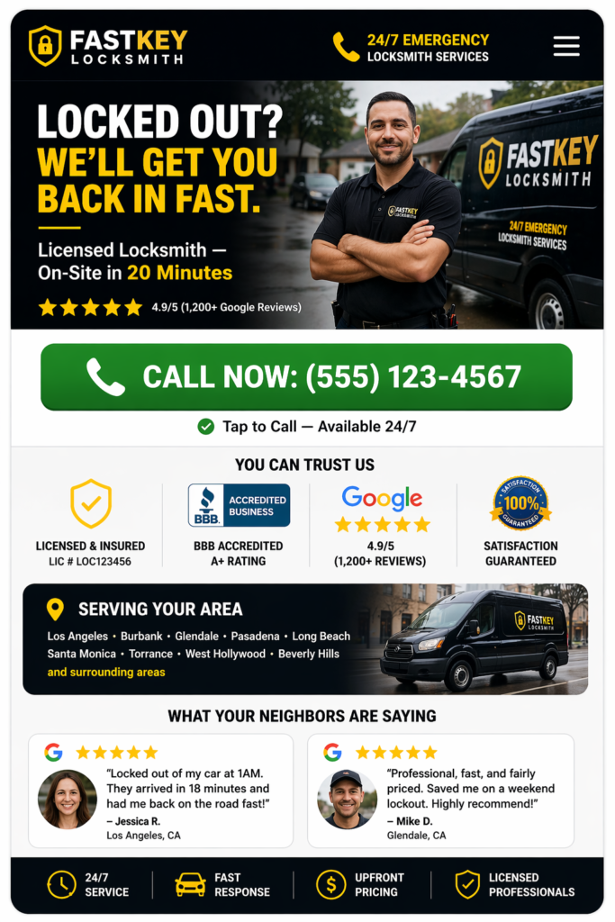 Landing Page: Mobile-First for Locked-Out Customers